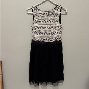 Speechless Cream Lace Overlay Dress